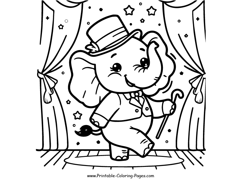 Elephant www printable coloring pages.com 28