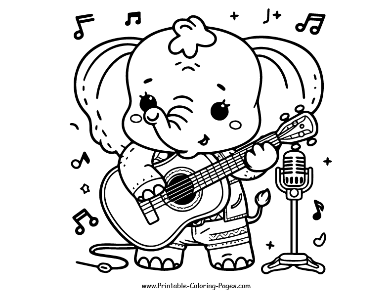 Elephant www printable coloring pages.com 29
