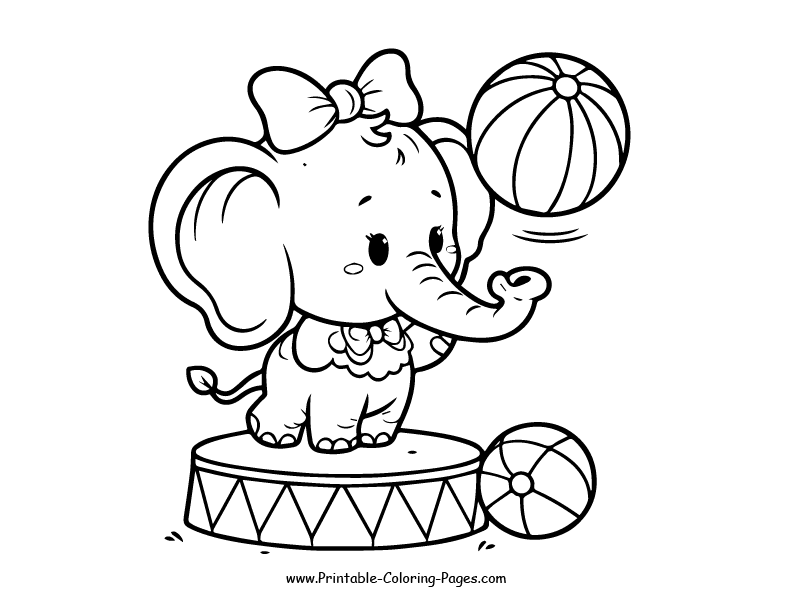 Elephant www printable coloring pages.com 3