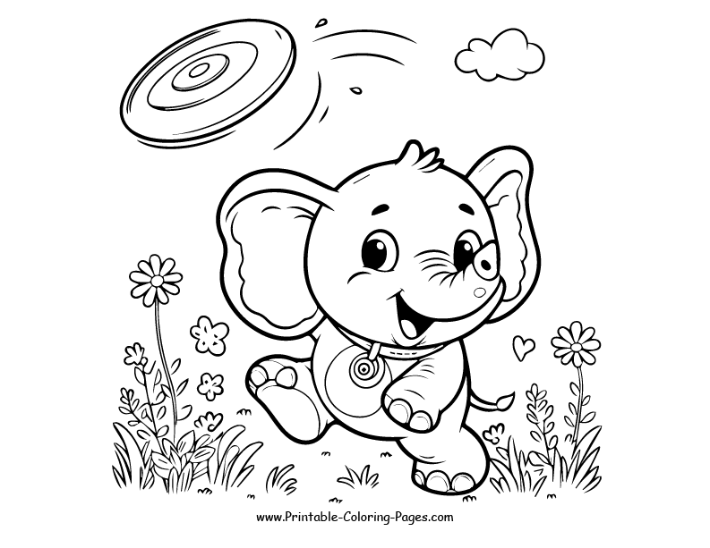 Elephant www printable coloring pages.com 7