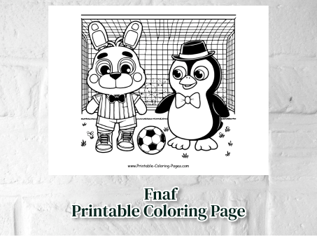 FNAF Coloring page with penguin