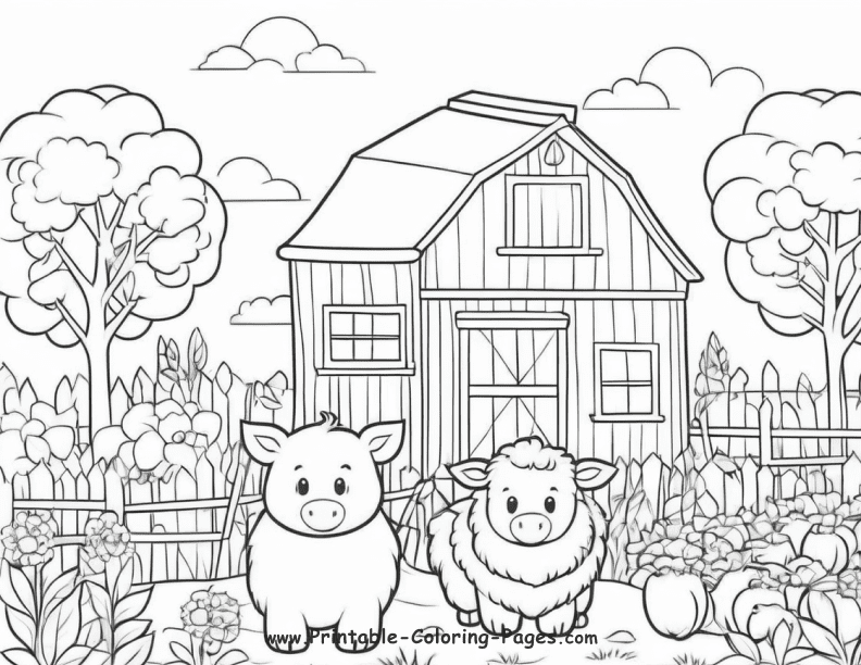 Farm Seasons www printable coloring