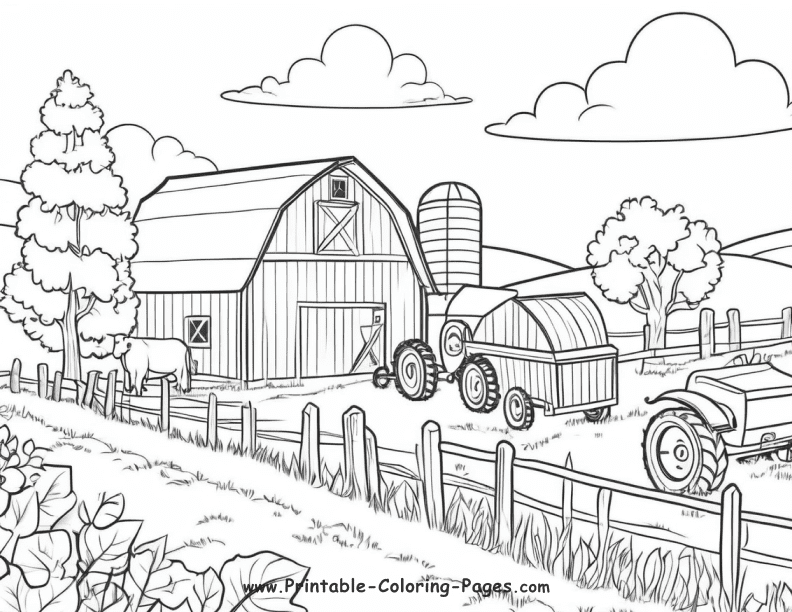 Farm Seasons www printable coloring