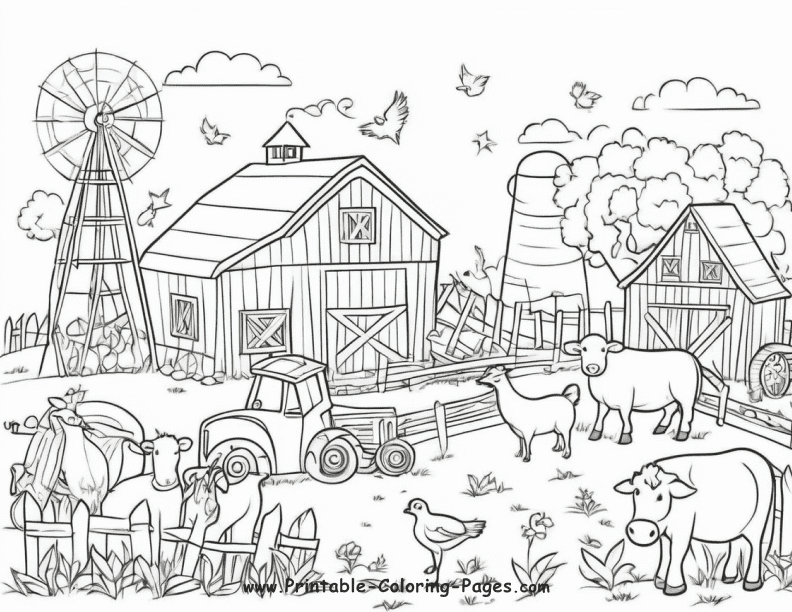 Farm Seasons www printable coloring