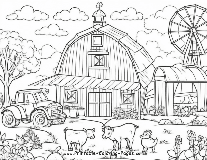 Farm Seasons www printable coloring