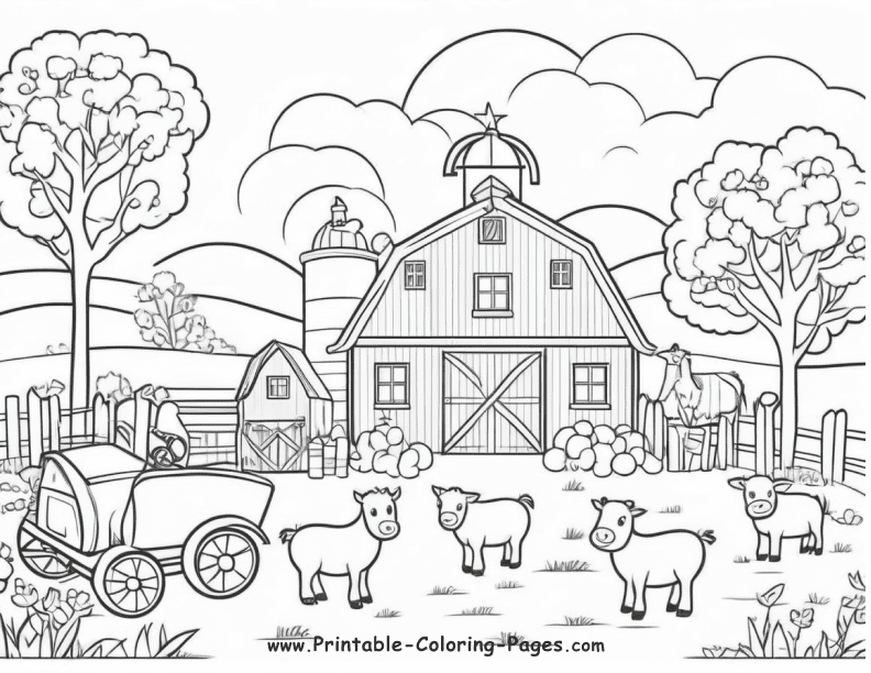 Farm Seasons www printable coloring