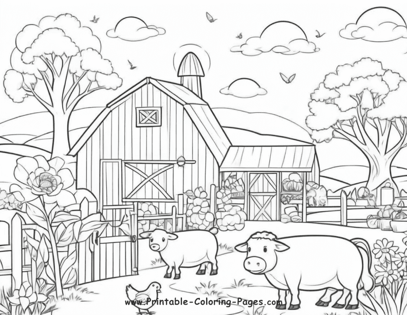 Farm Seasons www printable coloring