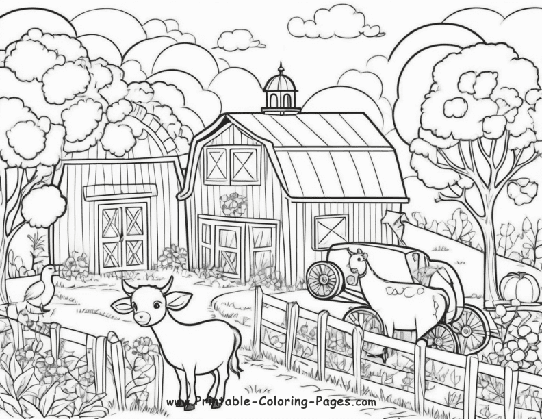 Farm Seasons www printable coloring