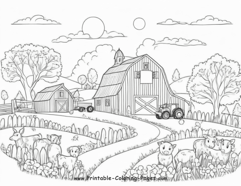 Farm Seasons www printable coloring