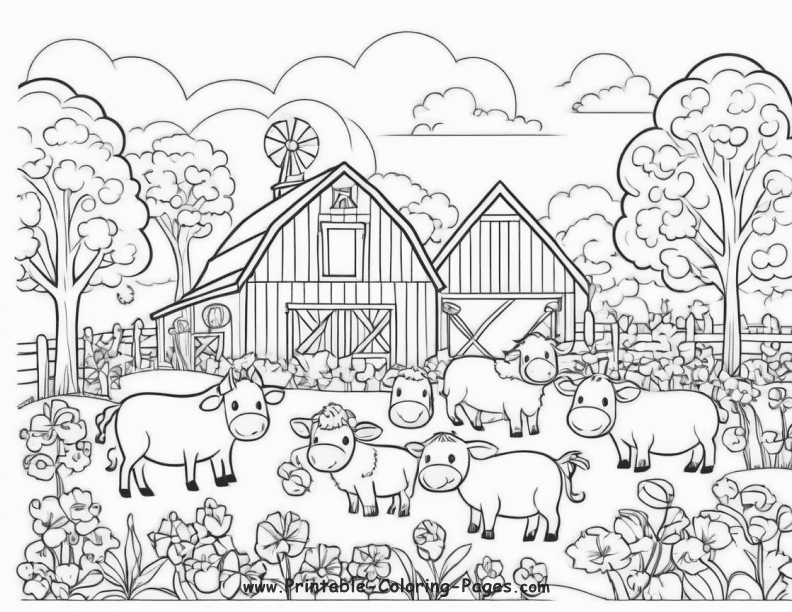 Farm Seasons www printable coloring