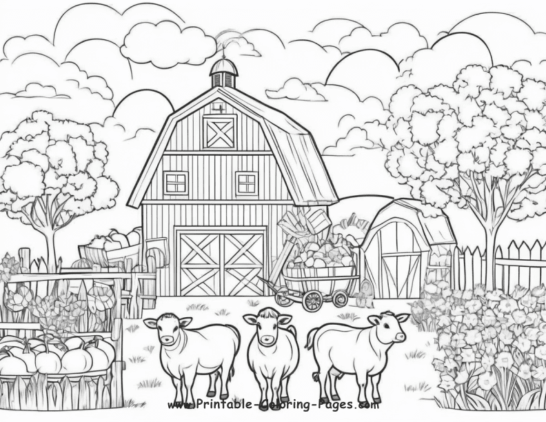 Farm Seasons www printable coloring