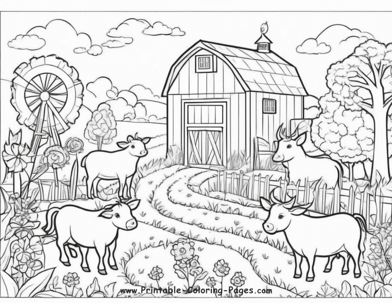 Farm Seasons www printable coloring