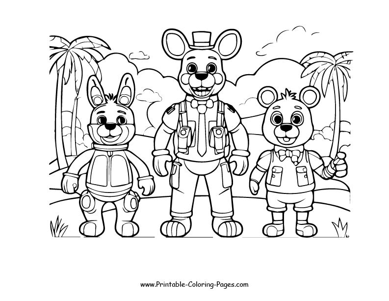 Fnaf www printable coloring pages.com 10