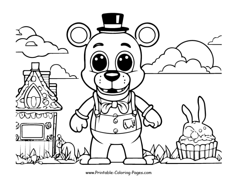 Five Nights At Freddy's (FNAF) Printable Coloring Pages: Unleash Your ...