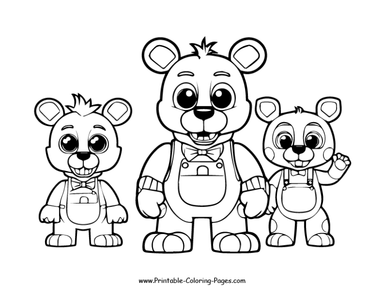 Five Nights At Freddy's (FNAF) Printable Coloring Pages: Unleash Your ...