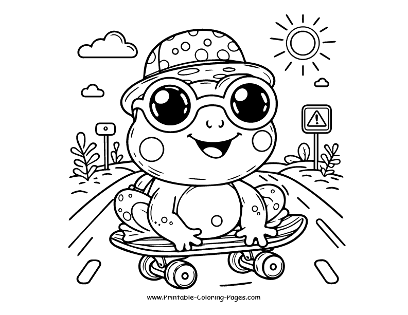 Frog www printable coloring pages.com 19