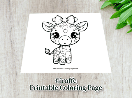 Giraffe Printable Coloring Pages