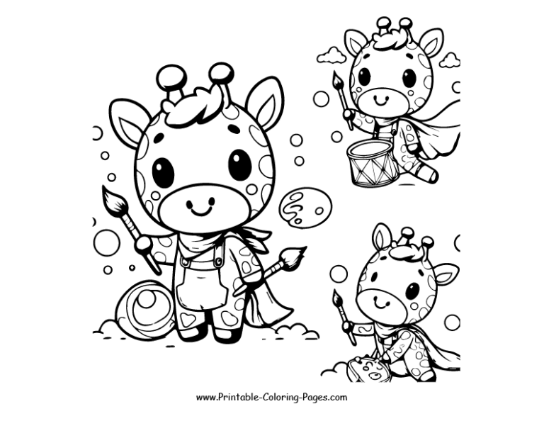 Giraffe Printable Coloring Pages: A Towering Canvas Of Creativity