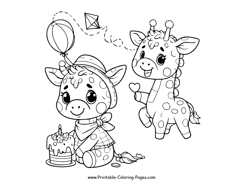 Giraffe www printable coloring pages.com 14