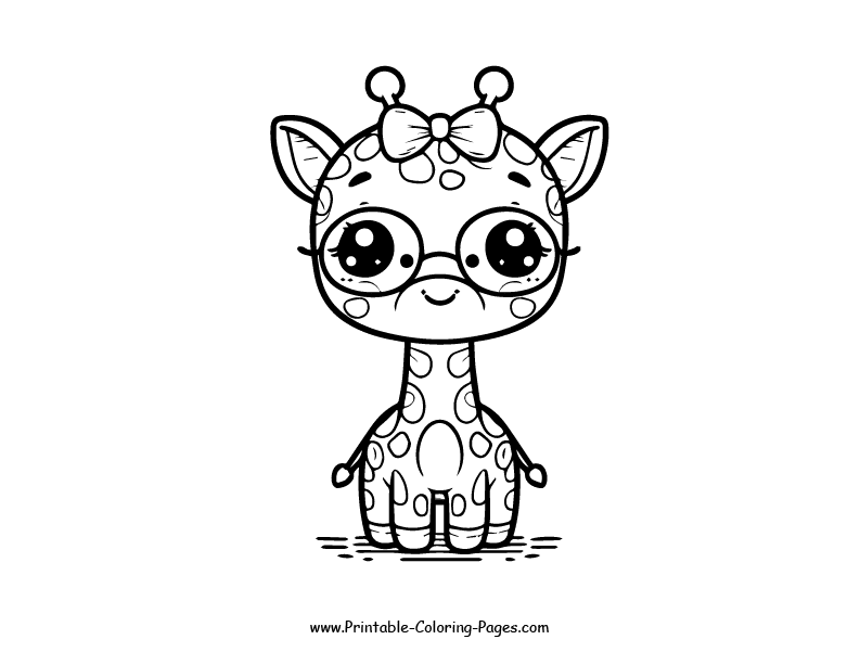 Giraffe www printable coloring pages.com 16