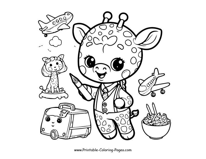 Giraffe www printable coloring pages.com 18