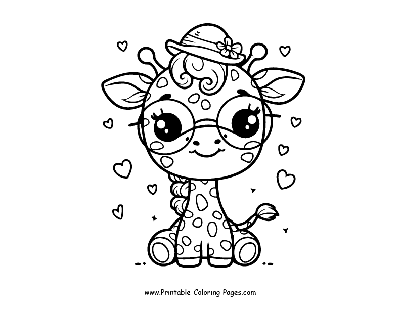 Giraffe www printable coloring pages.com 19