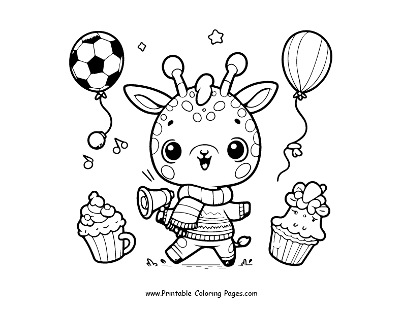 Giraffe www printable coloring pages.com 23
