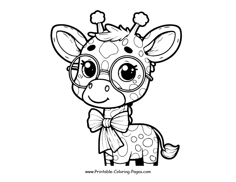 Giraffe www printable coloring pages.com 24