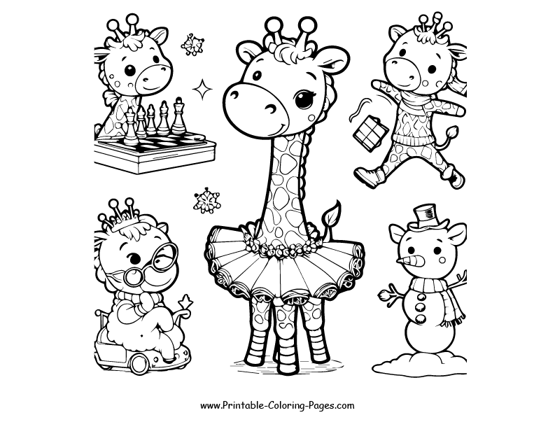 Giraffe www printable coloring pages.com 25