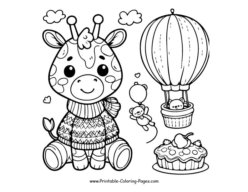 Giraffe www printable coloring pages.com 26