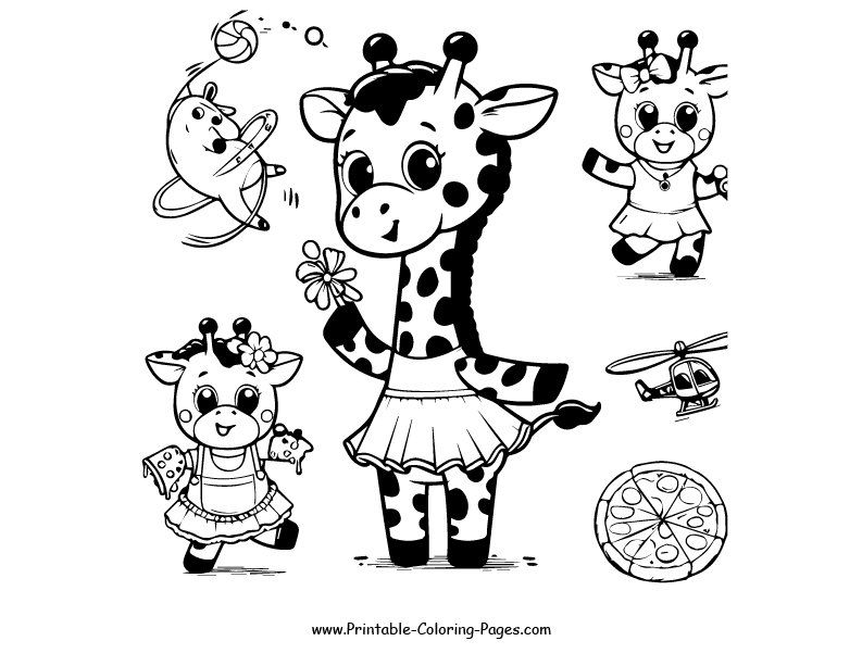 Giraffe www printable coloring pages.com 28