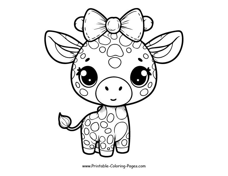 Giraffe www printable coloring pages.com 9