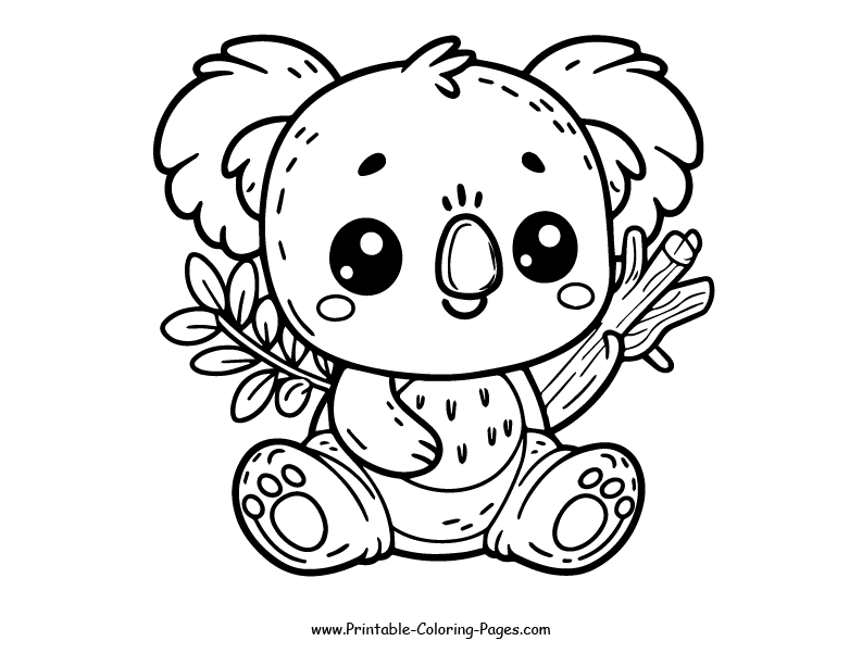 Koala www printable coloring pages.com 10
