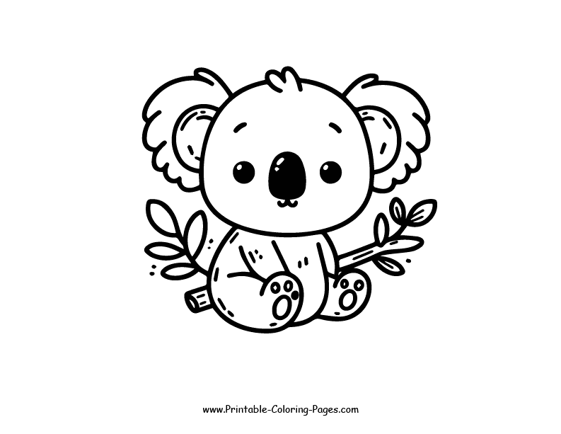 Koala www printable coloring pages.com 11