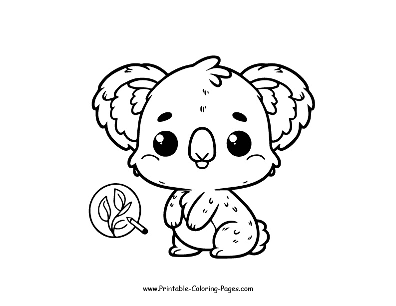 Koala www printable coloring pages.com 14