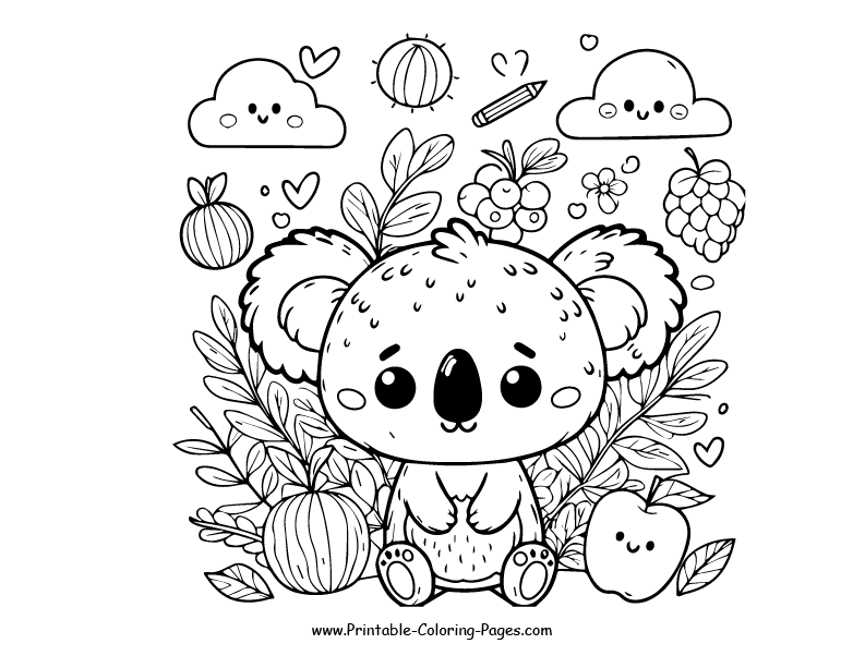 Koala www printable coloring pages.com 16