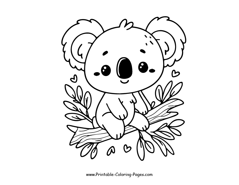 Koala www printable coloring pages.com 17