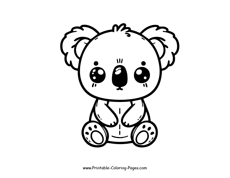 Koala www printable coloring pages.com 18