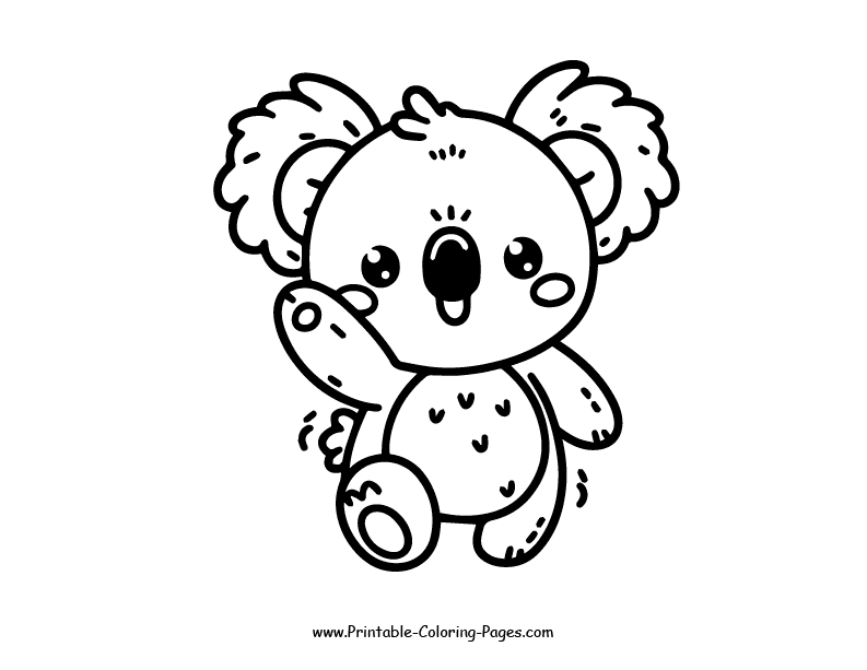 Koala www printable coloring pages.com 19