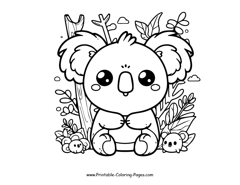 Koala www printable coloring pages.com 20