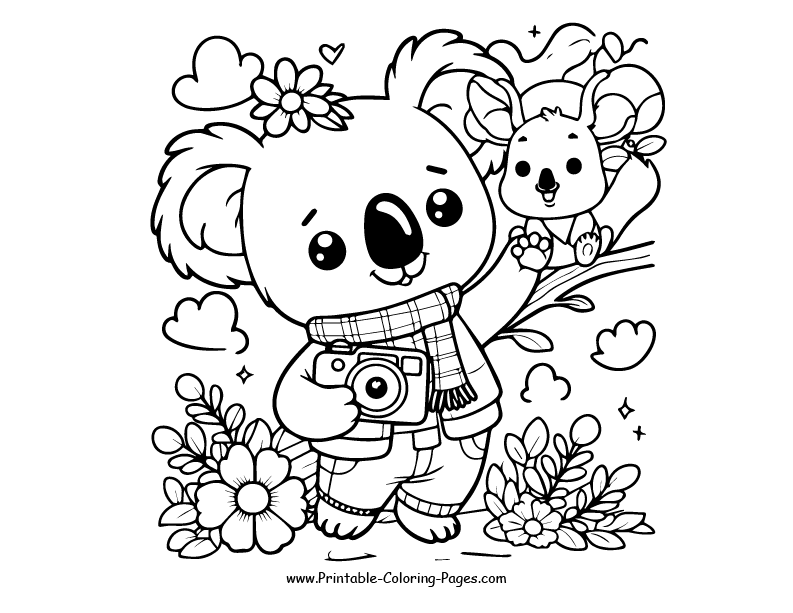 Koala www printable coloring pages.com 21