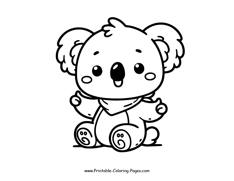 Koala www printable coloring pages.com 22