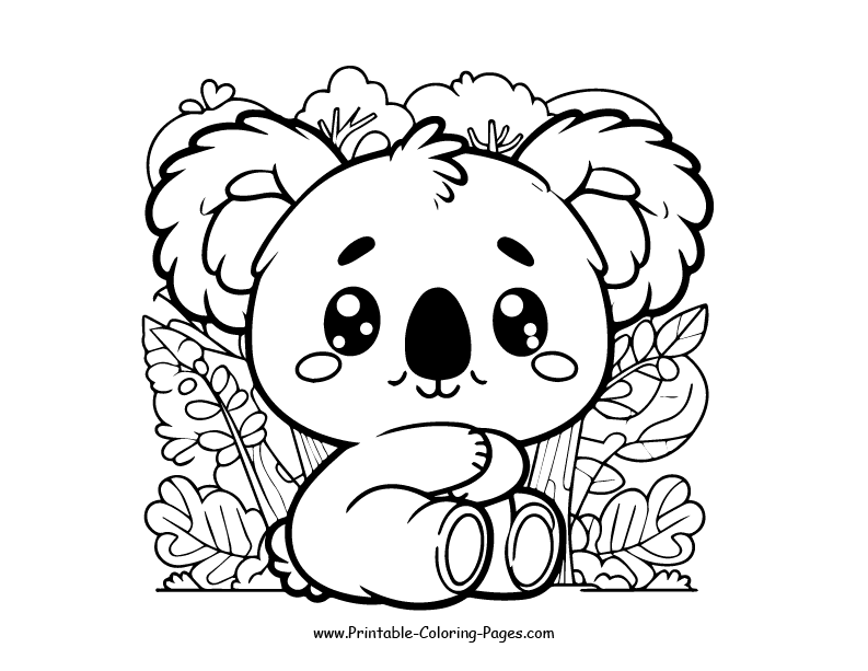 Koala www printable coloring pages.com 24