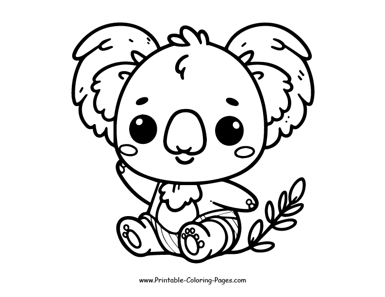 Koala www printable coloring pages.com 26