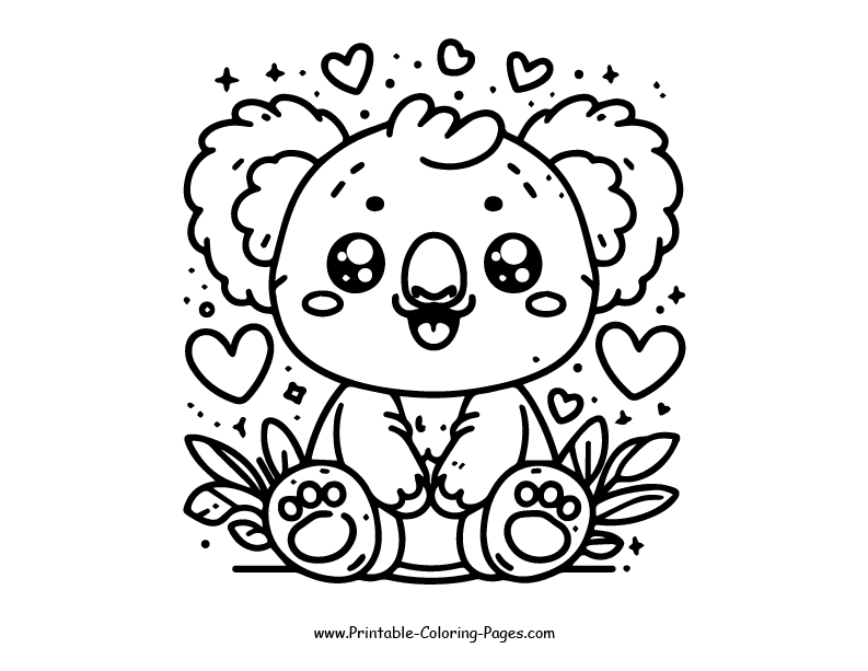 Koala www printable coloring pages.com 27