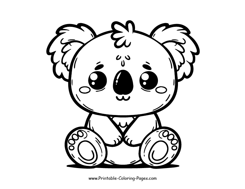 Koala www printable coloring pages.com 29