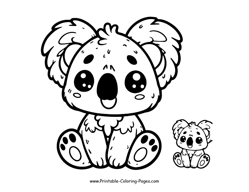 Koala www printable coloring pages.com 3