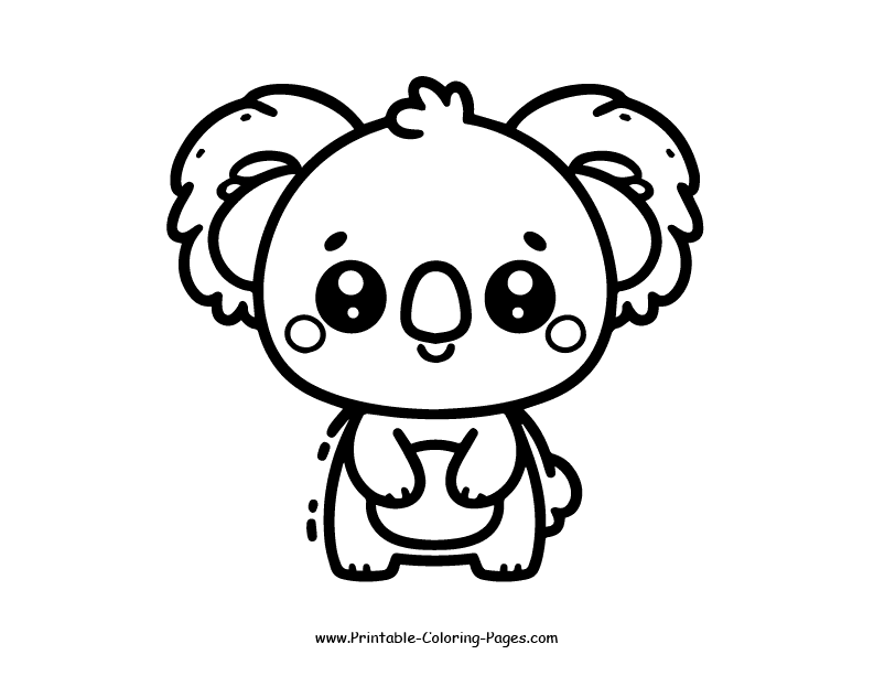 Koala www printable coloring pages.com 4