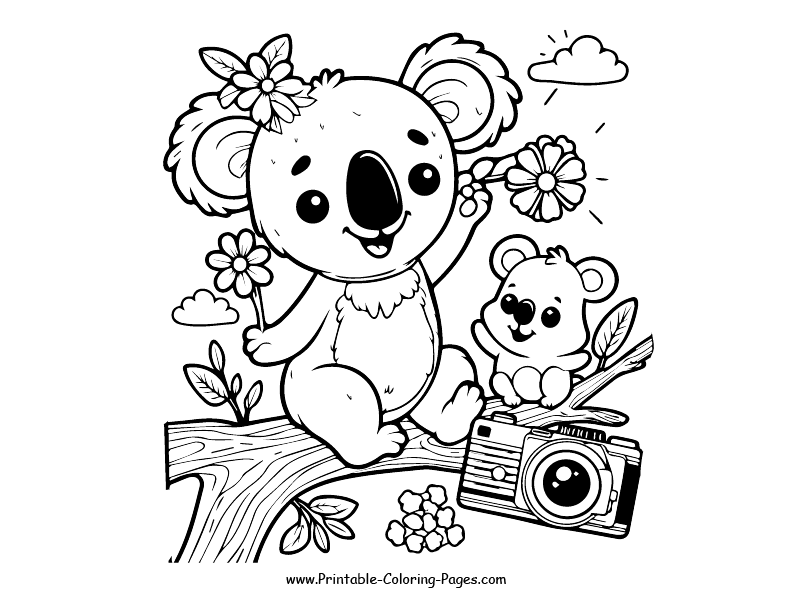 Koala www printable coloring pages.com 5