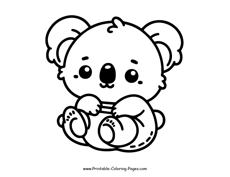 Koala www printable coloring pages.com 6